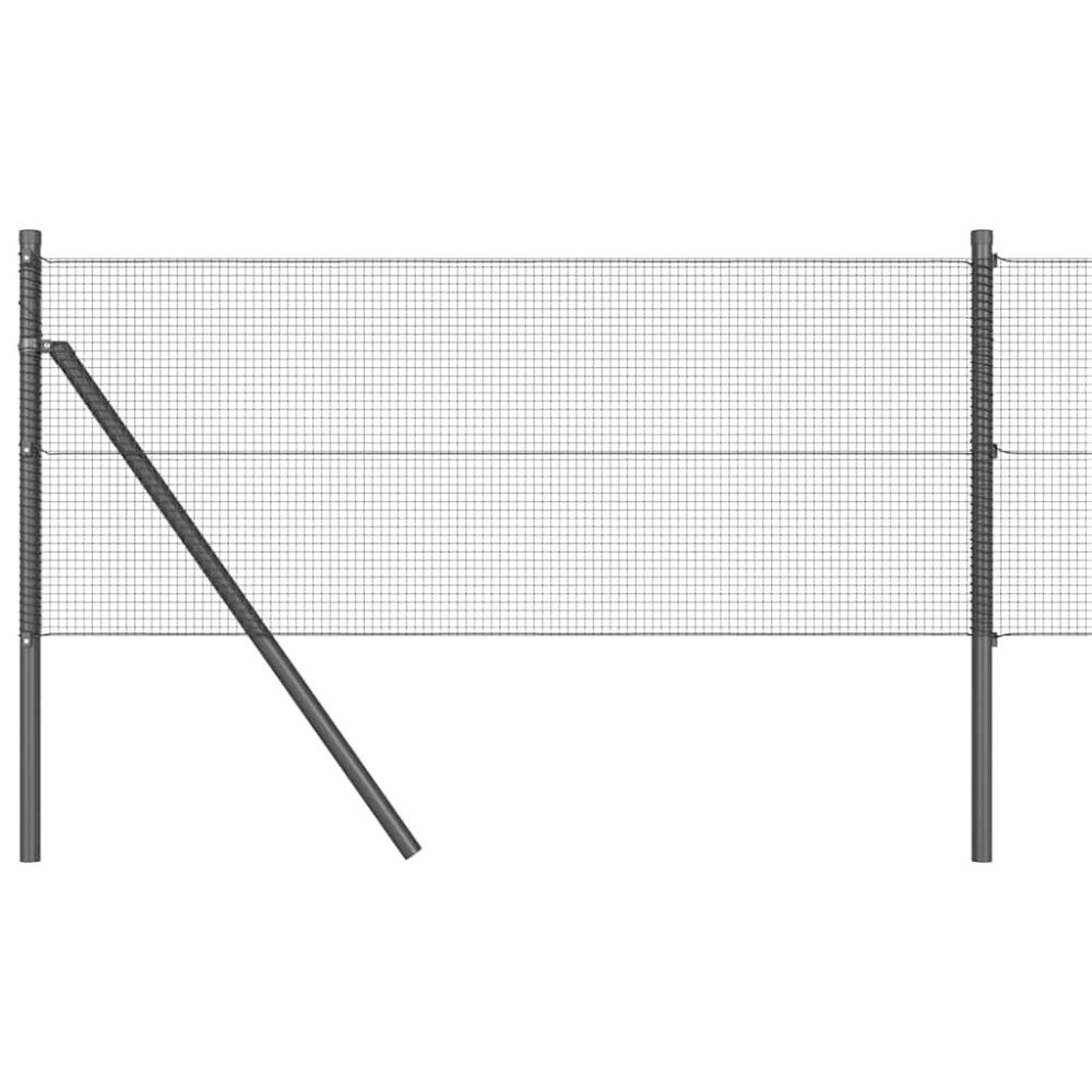 vidaXL Clôture en fils soudés pour fixation au sol 100 x 0,6 m Gris – Aménagement du jardin