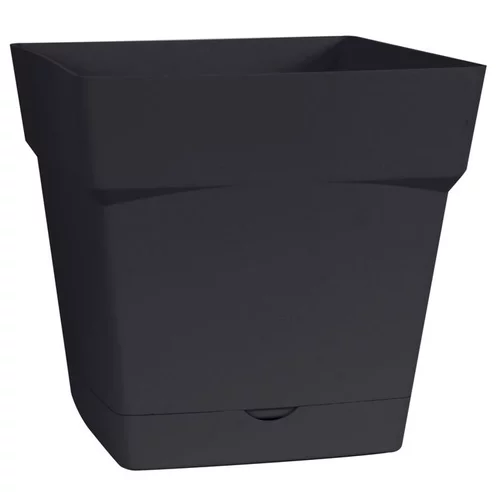 Simple dehors:Pot carre Toscane Gris anthracite L17,4 x l17,4 x H17