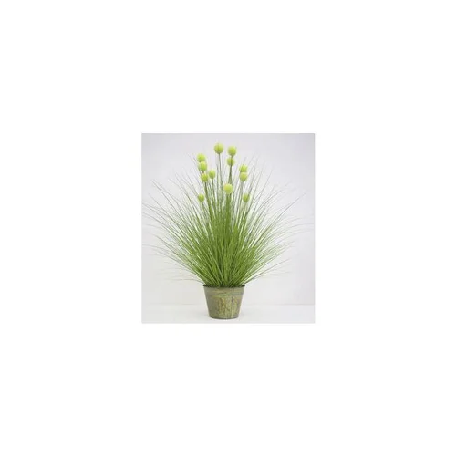 Confort dehors：Graminée pompon verte artificielle en PVC x 30 - 36 x 7,5 x 105 cm