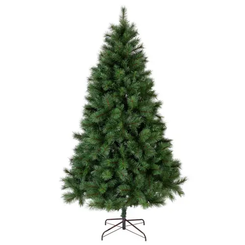 Jardin & confort：Sapin de Noël artificiel vert 70 branches avec pied en métal Ø 66 cm Ontario - Ø 152 x H 240 cm