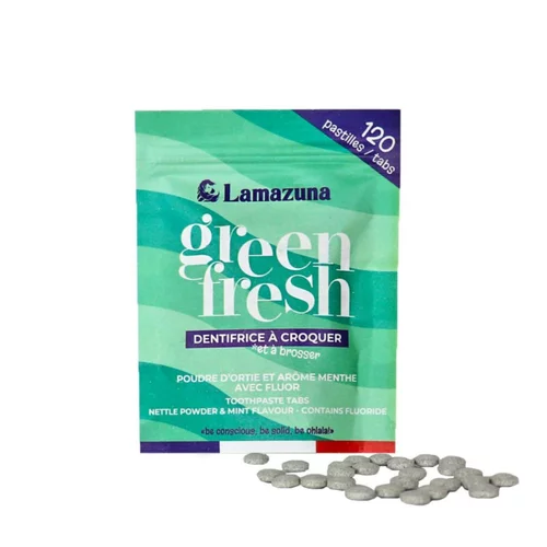 Nature pour le jardin:Dentifrice à croquer Ortie Menthe Bio Lamazuna - 120 pastilles
