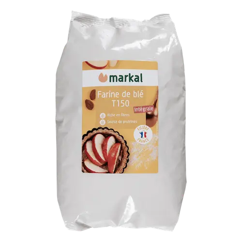 Une solution pour le jardin:Farine de blé intégrale T150 bio en sachet de 1 kg