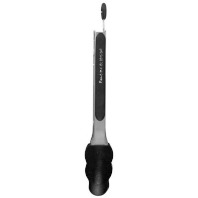 Pince de cuisine en silicone coloré (Noir)