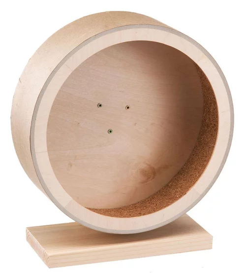 Vie au jardin:Accessoire arcade roue pour maisonnette rongeur coloris beige en bois Ferplast - 25 x 12,8 x 28 cm