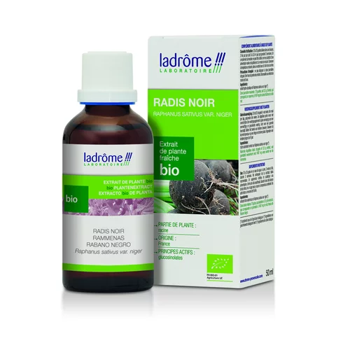 Solution utile:Radis noir extrait de plantes fraîches bio Ladrôme - 50 ml
