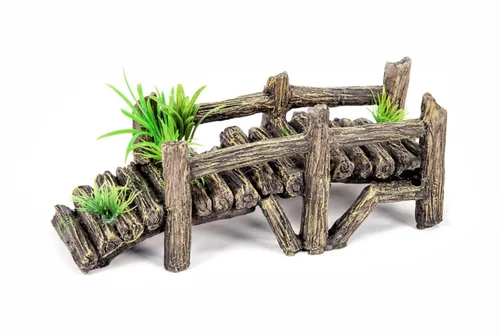 Essentiel extérieur：Décoration pour aquarium coloris multicolore Pont Tronc Aquatlantis - 22 x 11 x 9 cm