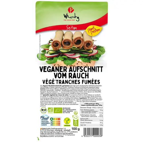 Extérieur sélection：Végé'tranches fumées Wheaty - 100 g