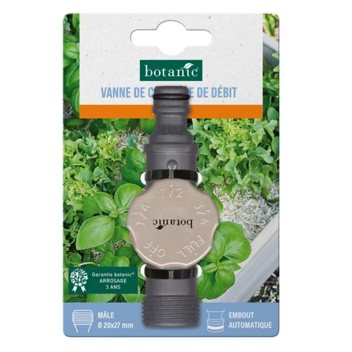 Pour la maison et l’extérieur：Vanne de contrôle de débit Ø 20x27 mm botanic® - Arrosage goutte à goutte