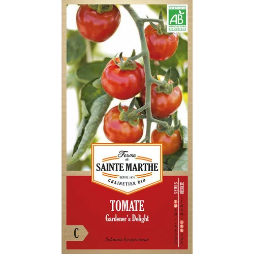 Pour équiper le jardin：Graines de tomate gardener's delight bio Ferme de Sainte Marthe - graines à semer