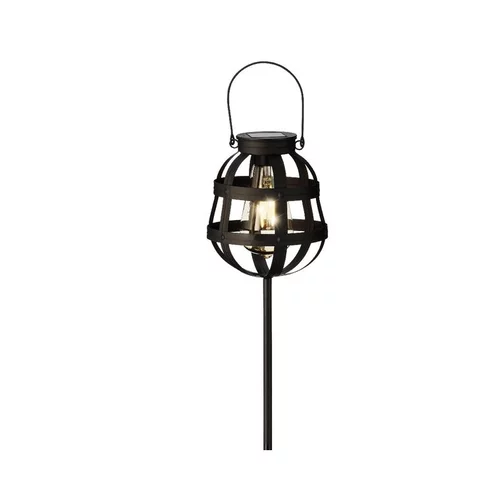 Jardin utile:Pique de jardin lumineuse solaire noire - Ø 14 x H 80 cm