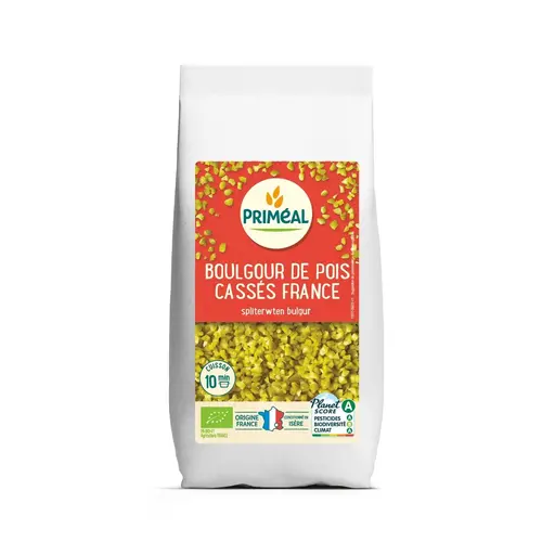 Pour équiper vos extérieurs:Boulgour bio pois cassés France Priméal - 500 g