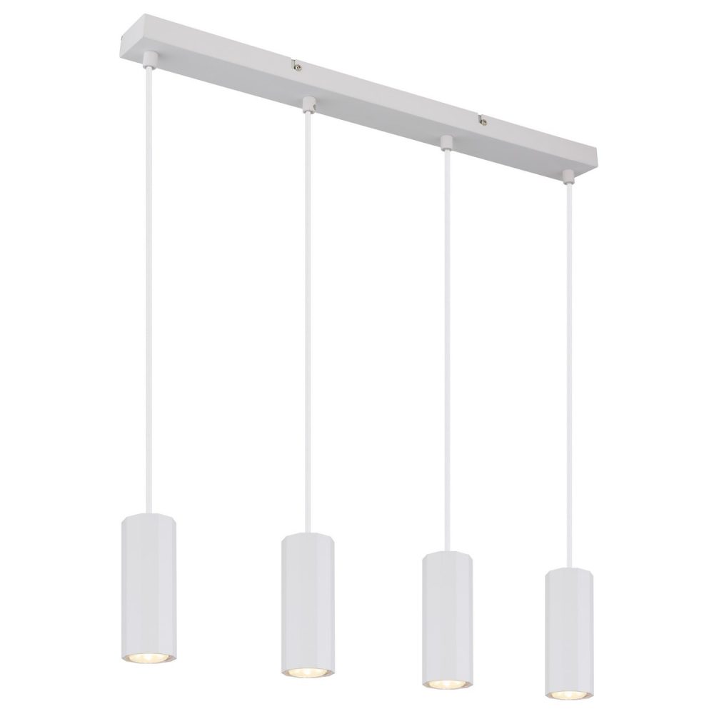 Plafonnier suspendu Bar Blanc Mat 4x GU10 – Ambiance extérieure