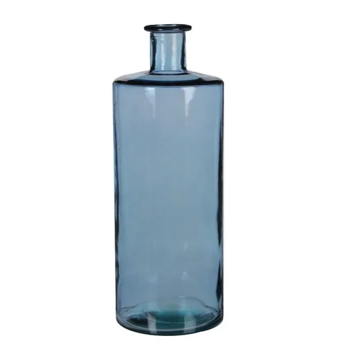 Une idée pour le jardin：Bouteille en verre bleu Guan - Ø 15 x H 40 cm