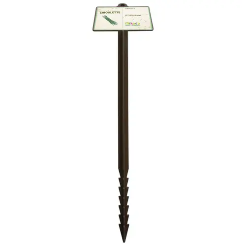 Style nature:Étiquette à planter jalons de jardin ciboulette coloris marron - 45 cm