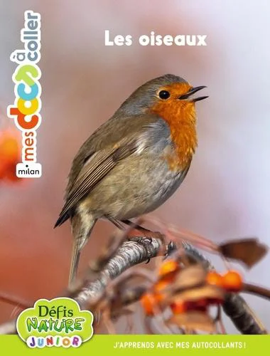 Jardin bien-être:Livre gommettes "Les oiseaux" aux Éditions Milan collection Mes docs à coller