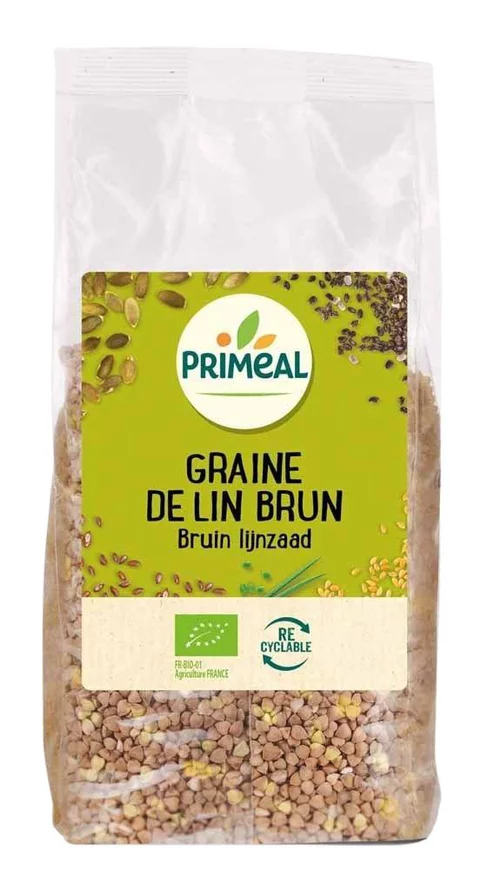 Univers extérieur：Graines de lin brun bio en sachet de 500 g
