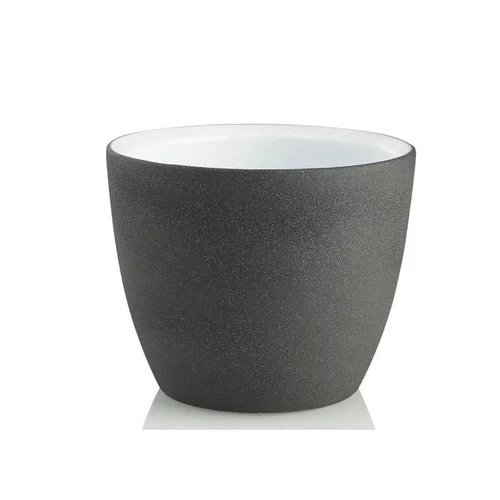 Adapté à l’extérieur：Cache-pot coloris noir Graphite - Ø 21,5 cm