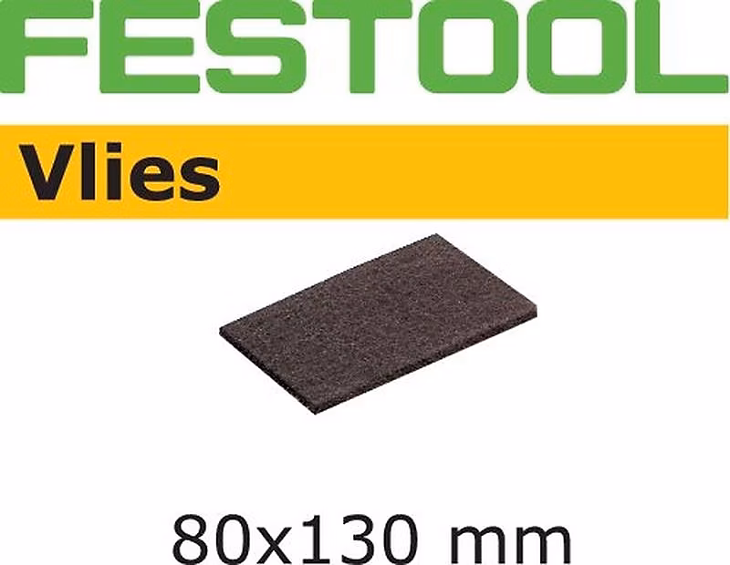 Lot de 5 feuilles abrasives Vlies STF 80 × 130 mm grain 800 pour ponçage et décapage – 483582