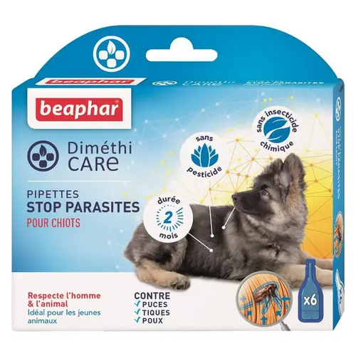 Pour faciliter la vie dehors:Pipettes pour chiots DiméthiCARE 6 x 0,75 ml