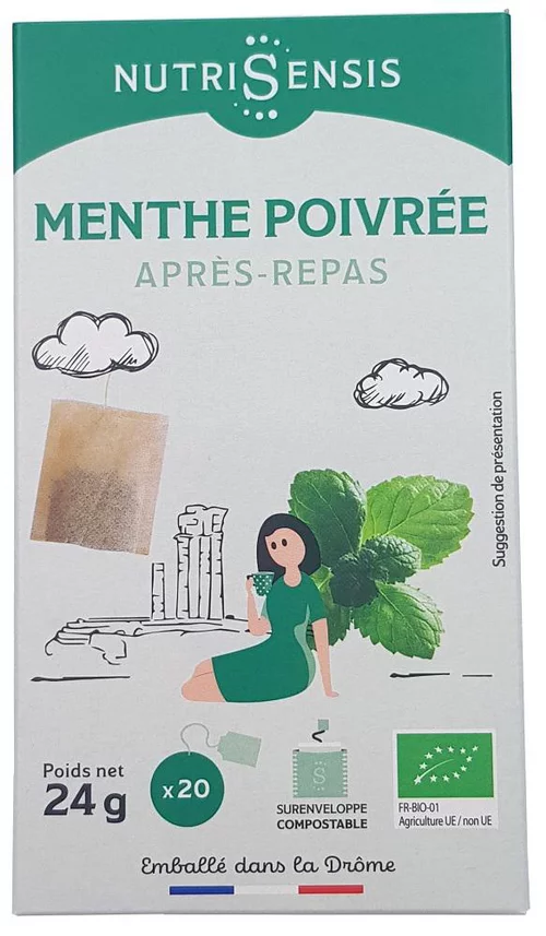 Nature pour le jardin:Menthe poivrée Bio Nutrisensis - 20 sachets