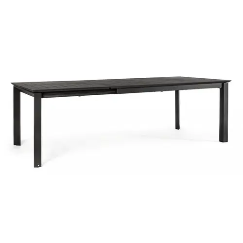 Choix nature：Table de jardin extensible anthracite BIZZOTTO konnor - 160/240x100cm