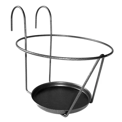 Sélection extérieure：Porte pot soucoupe avec crochet gris Ø 25 cm