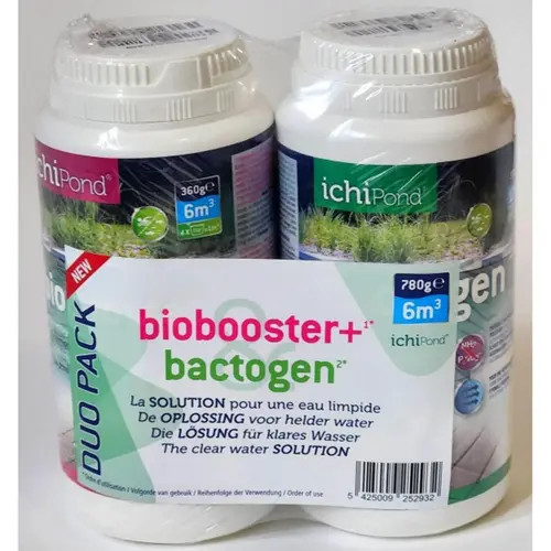 Pour mieux organiser vos extérieurs:Duo pack bactéries pour bassin traitement de l'eau Aquatic Science Biobooster + et Bactogen - 6000 litres