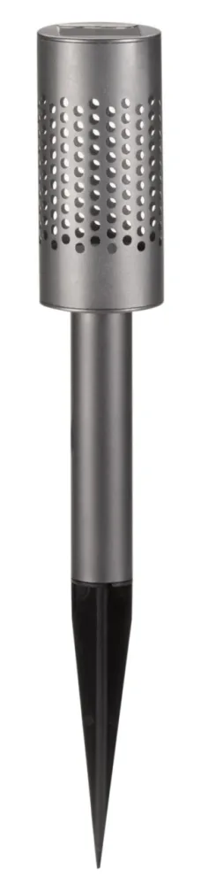 Jardin extérieur：Balise pour extérieur SolStar coloris gris effet blanc froid en métal Smartgarden - 42 x 6,4 x 5,4 cm