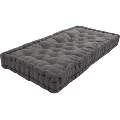 Coussin de palette en coton coloré 120 x 80 cm (Gris Anthracite)