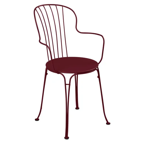 Extérieur tendance:Fauteuil Bridge Opera + coloris noir en acier Fermob - 52 x 56 cm
