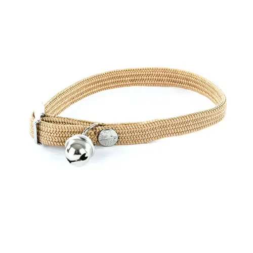 Bien pensé jardin：Collier élastique pour chat beige