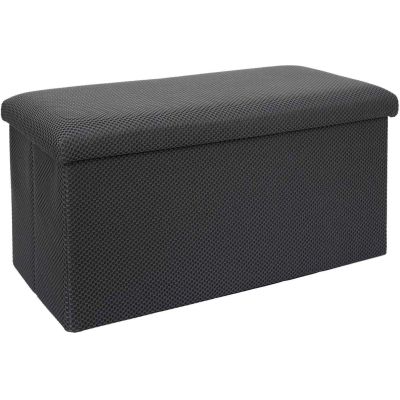 Coffre banc pliable en tissu Atome (Gris foncé)