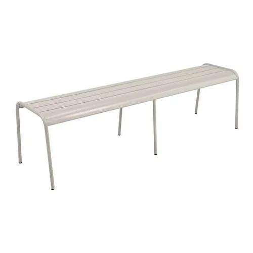 Le pratique au jardin:Banc coloris gris en acier Monceau - 160 x 77 x 45 cm