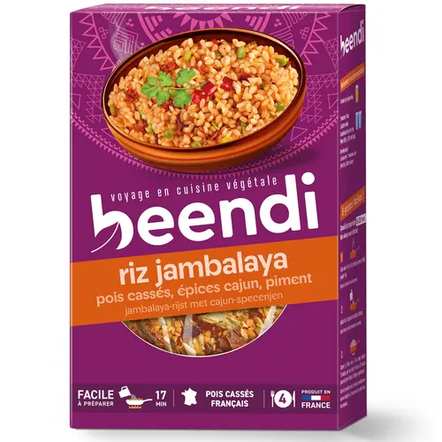 Jardin complet：Riz et pois cassés aux épices cajun façon Jambalaya Beendi - 250 g