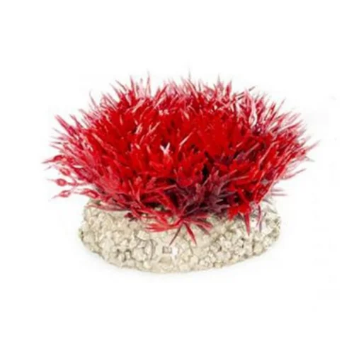 Pour l’univers du jardin：Plante artificielle crystalwort moss, rouge, AQUA DELLA, modèle S - 5cm