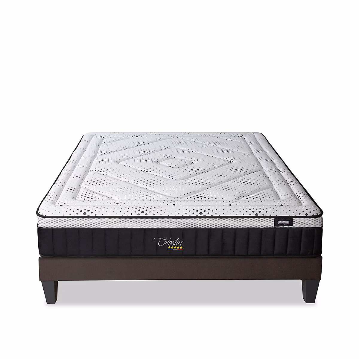 Ensemble Célestin 2.0 140 × 200 cm Matelas Mousse + Sommier Bois