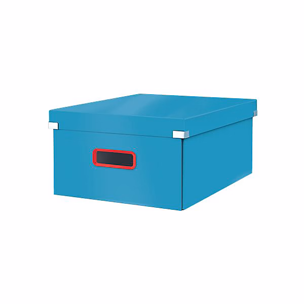 Boîte de rangement solide en Carton Click & Store Cosy L – Bleu