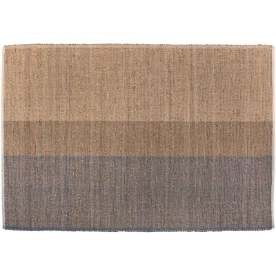 Tapis en jonc de mer et coton myosotis Karan (200 x 290 cm)