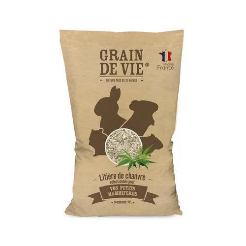 Facile pour le jardin:Litière de chanvre pour petits mammifères Grain de vie - 10 L