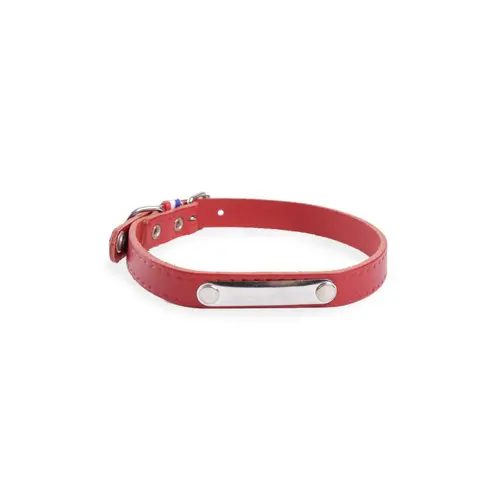 Pour vos envies d’extérieur：Collier pour chien en cuir coloris rouge Martin Sellier Rive - Taille 20/50