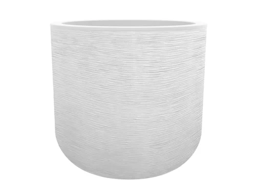 Univers jardin：Pot rond coloris blanc Graphit up - Ø 48,5 cm