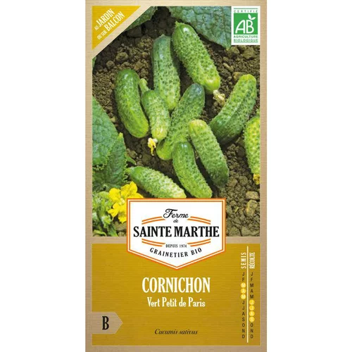 Équipement extérieur：Graines de cornichon vert petit de Paris bio Ferme de Sainte Marthe - graines à semer
