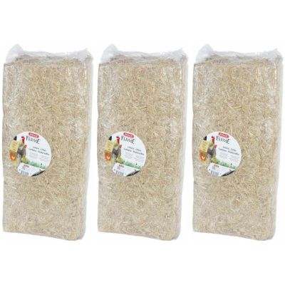 Paille naturelle pour litière 240 litres (Lot de 3)