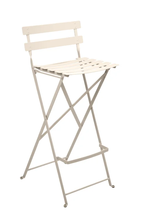 À découvrir pour l’extérieur：Tabouret haut Bistro coloris orange en acier Fermob - 42 x 31 x 74 cm