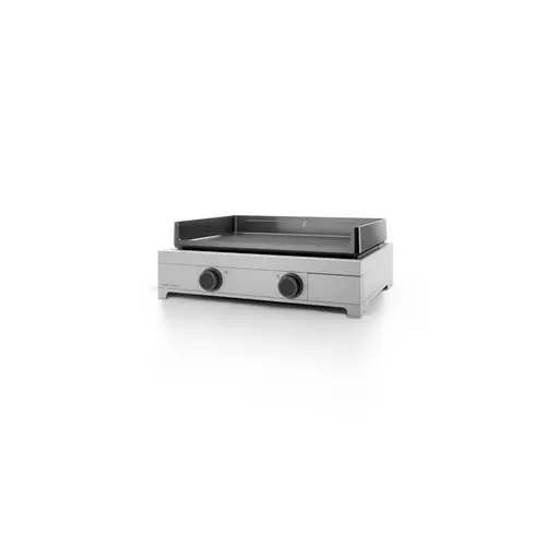 Les incontournables du jardin:Plancha électrique en inox et fonte émaillée Forge Adour Modern E 60 - 65,5 x 54,5 x 23,8 cm