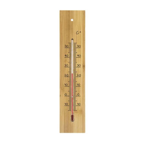Idéal pour l’extérieur：Thermomètre en bois 30 cm