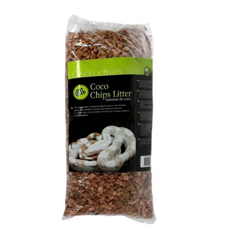 Mieux dehors：Substrat pour terrarium coloris marron éclat de coco Reptile Planete Coco Chips Litter - 6 L