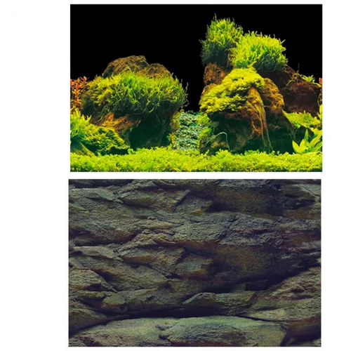 Pour un extérieur bien équipé：Poster pour aquarium, pierres/plantes, AQUA NOVA - taille XL