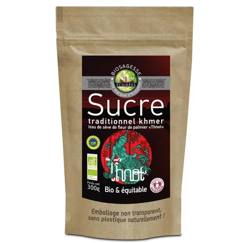 Jardin et déco:Sucre de sève de fleur de palmier THNOT bio équitable 300 g