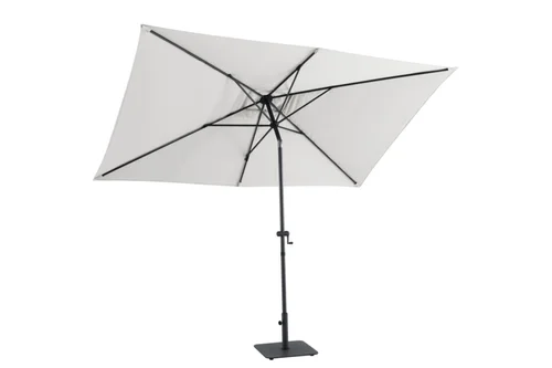 Bien pratique à l’extérieur：Parasol droit rectangulaire en aluminium coloris beige - 200 x 300 cm